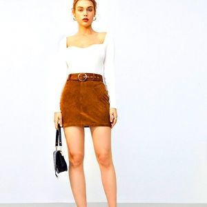 Corduroy mini skirt